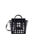Luggage Bag Printed Jacquard and Leather Nano