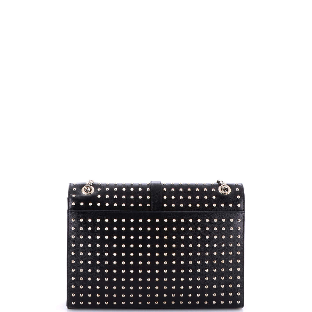 Classic Monogram Envelope Satchel Studded Leather Large