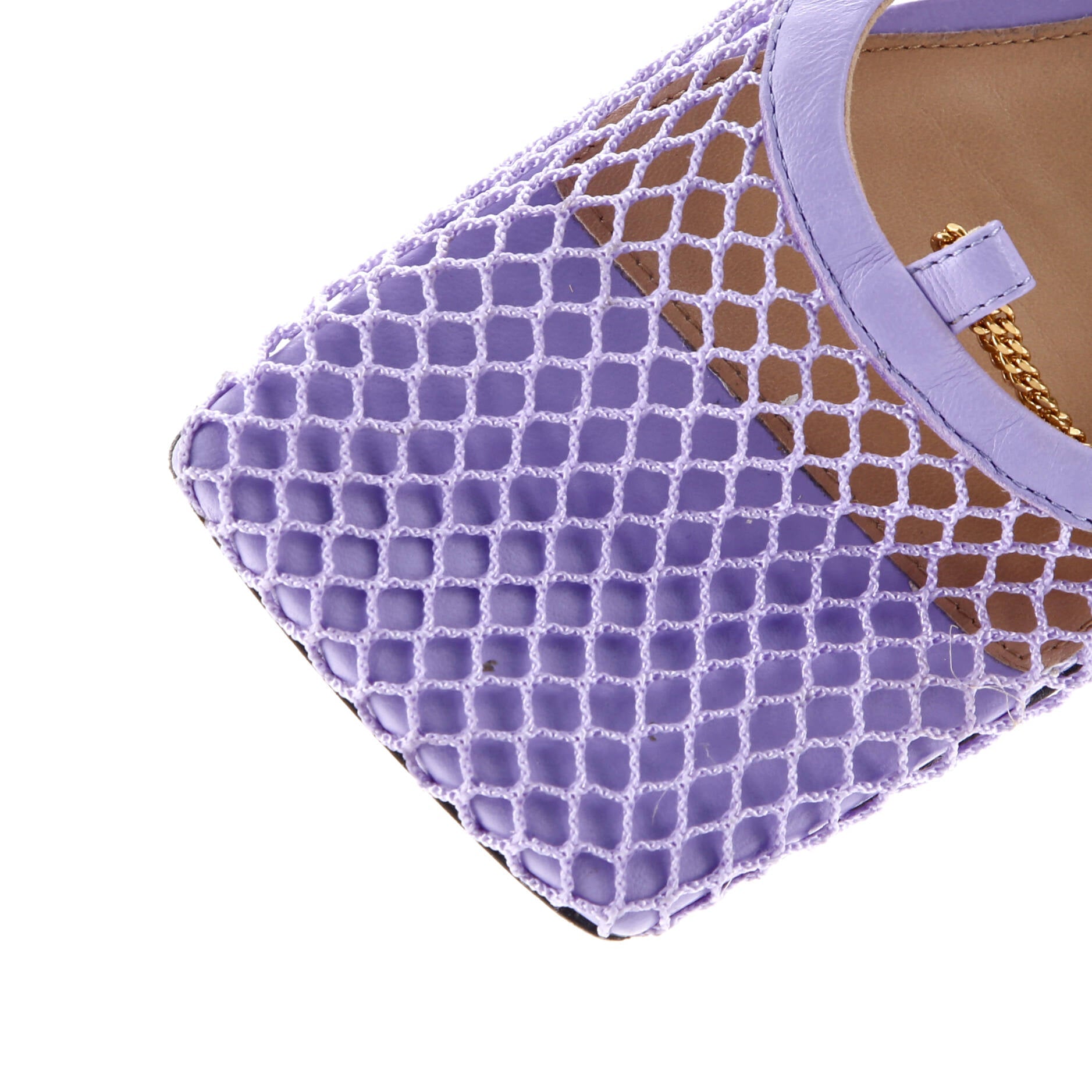 Women's Chain Stretch Ballerina Flats Mesh and Leather