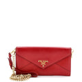 Envelope Wallet on Chain Saffiano Leather