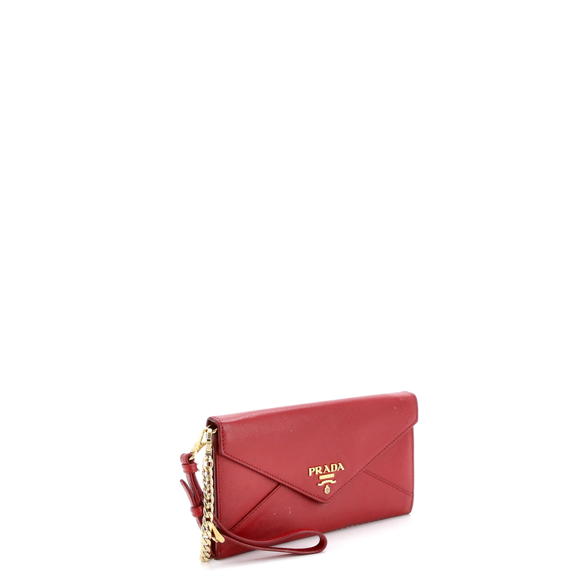 Envelope Wallet on Chain Saffiano Leather