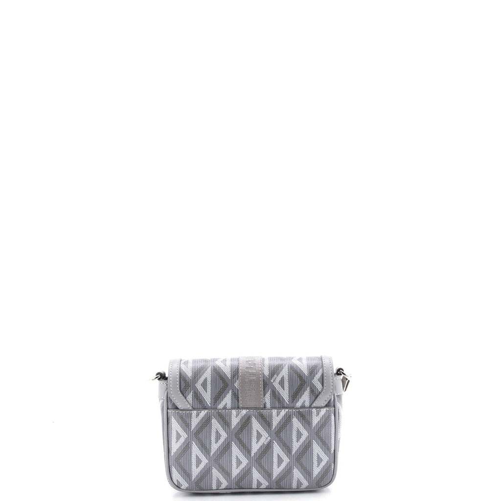 Hit the Road Flap Crossbody Bag CD Diamond Coated Canvas and Leather Mini