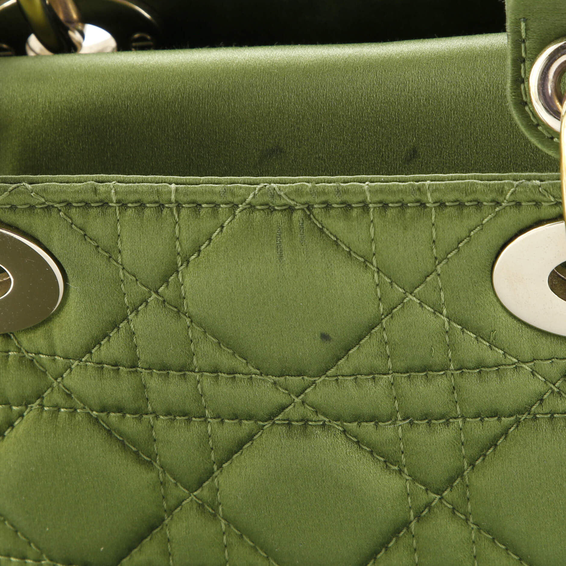 My ABCDior Lady Dior Bag Cannage Quilt Satin with Crystal Charms
