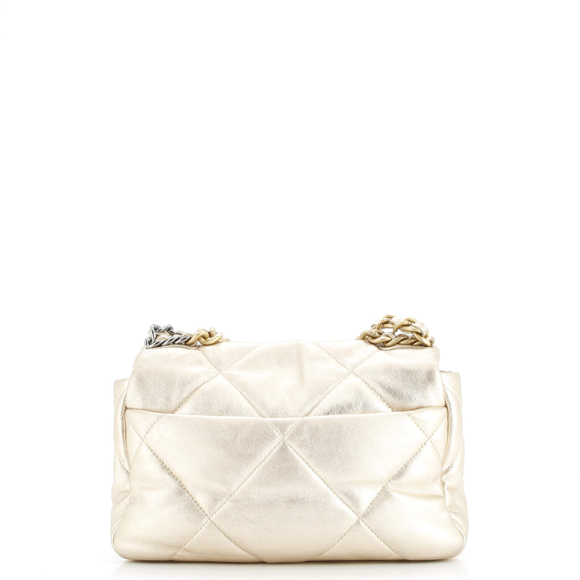 19 Flap Bag Quilted Leather Medium
