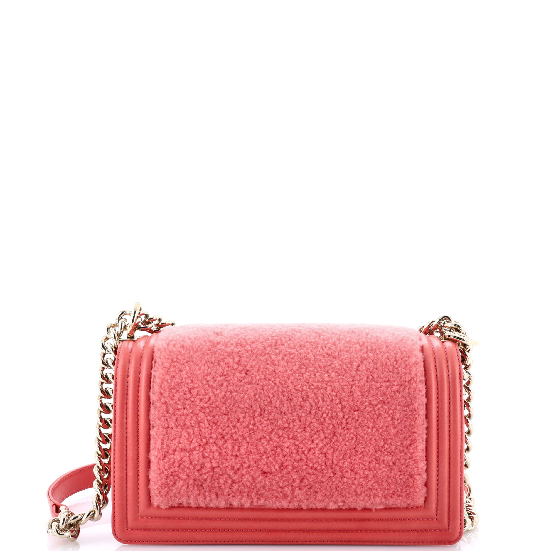 Boy Flap Bag Shearling with Leather Old Medium