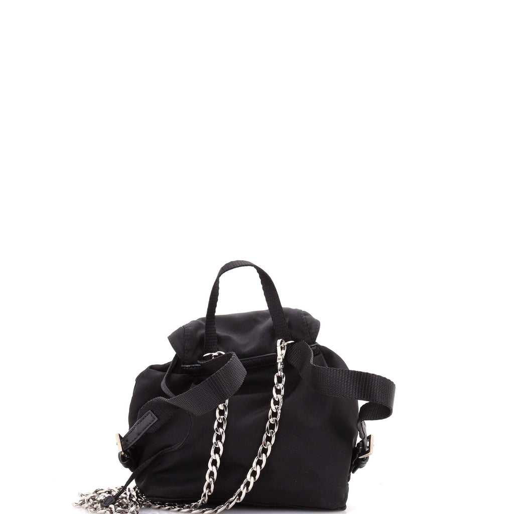 Convertible Chain Backpack Tessuto Mini