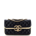 CC Chic Double Flap Bag Quilted Lambskin Small