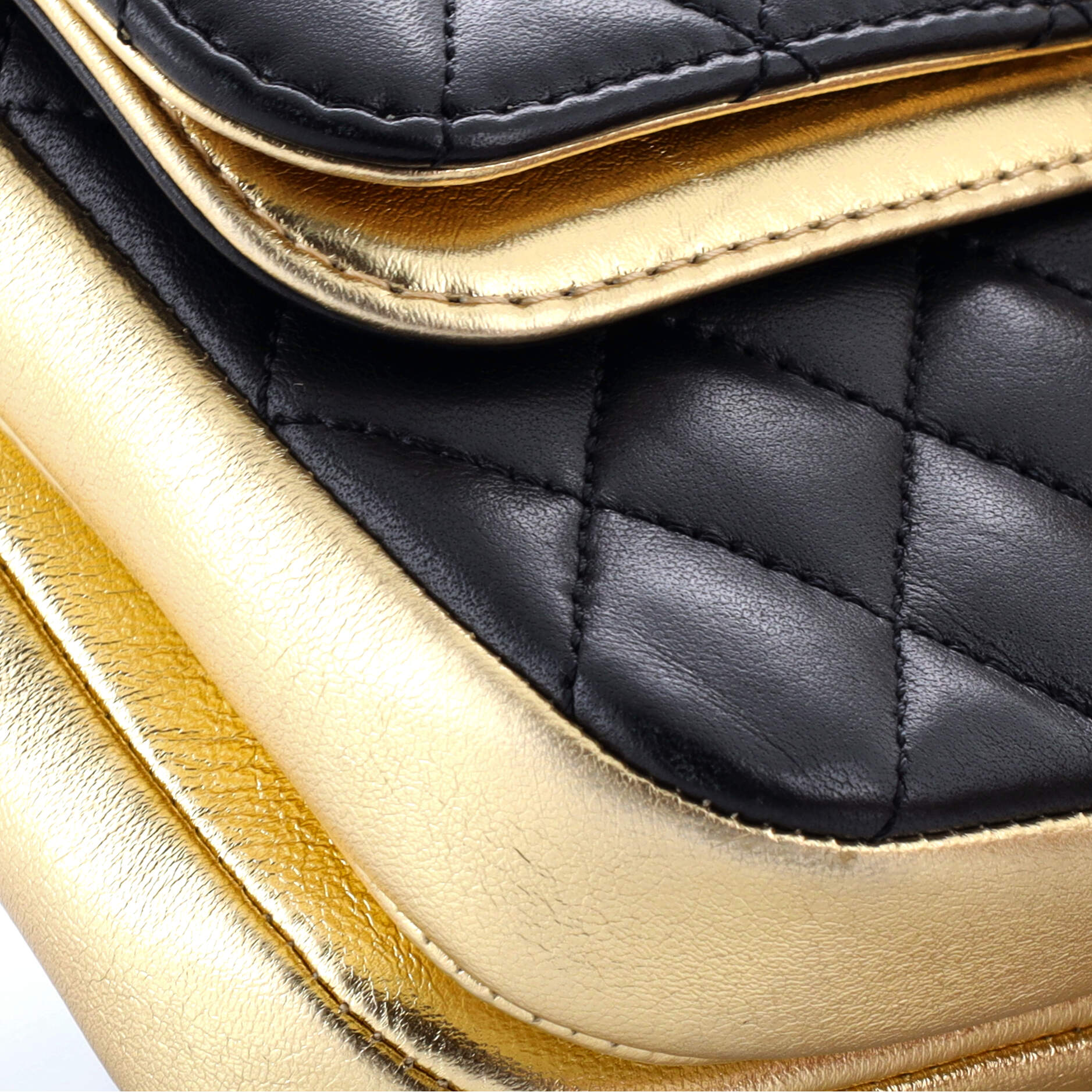 CC Chic Double Flap Bag Quilted Lambskin Small
