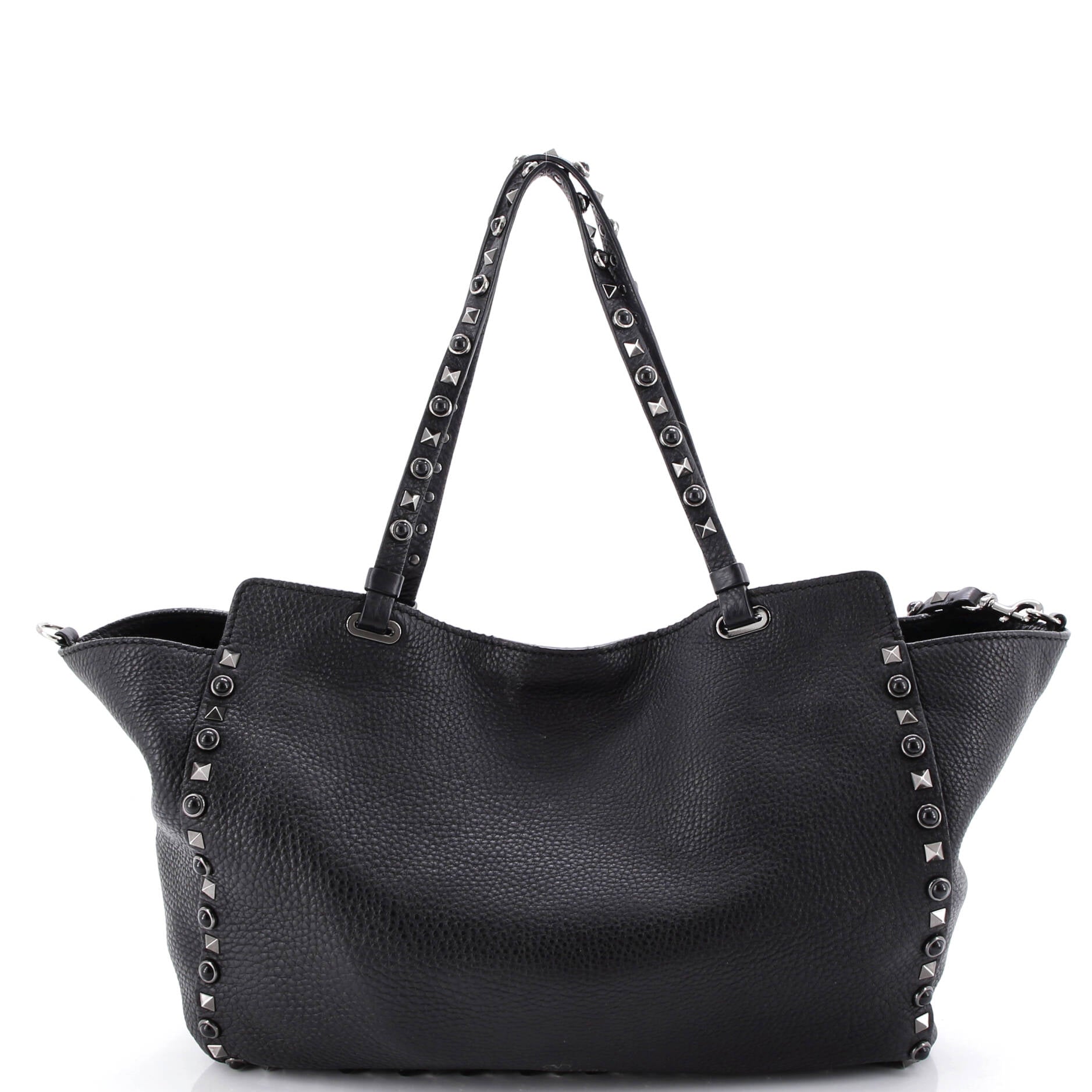 Rolling Rockstud Tote Leather with Cabochons Medium