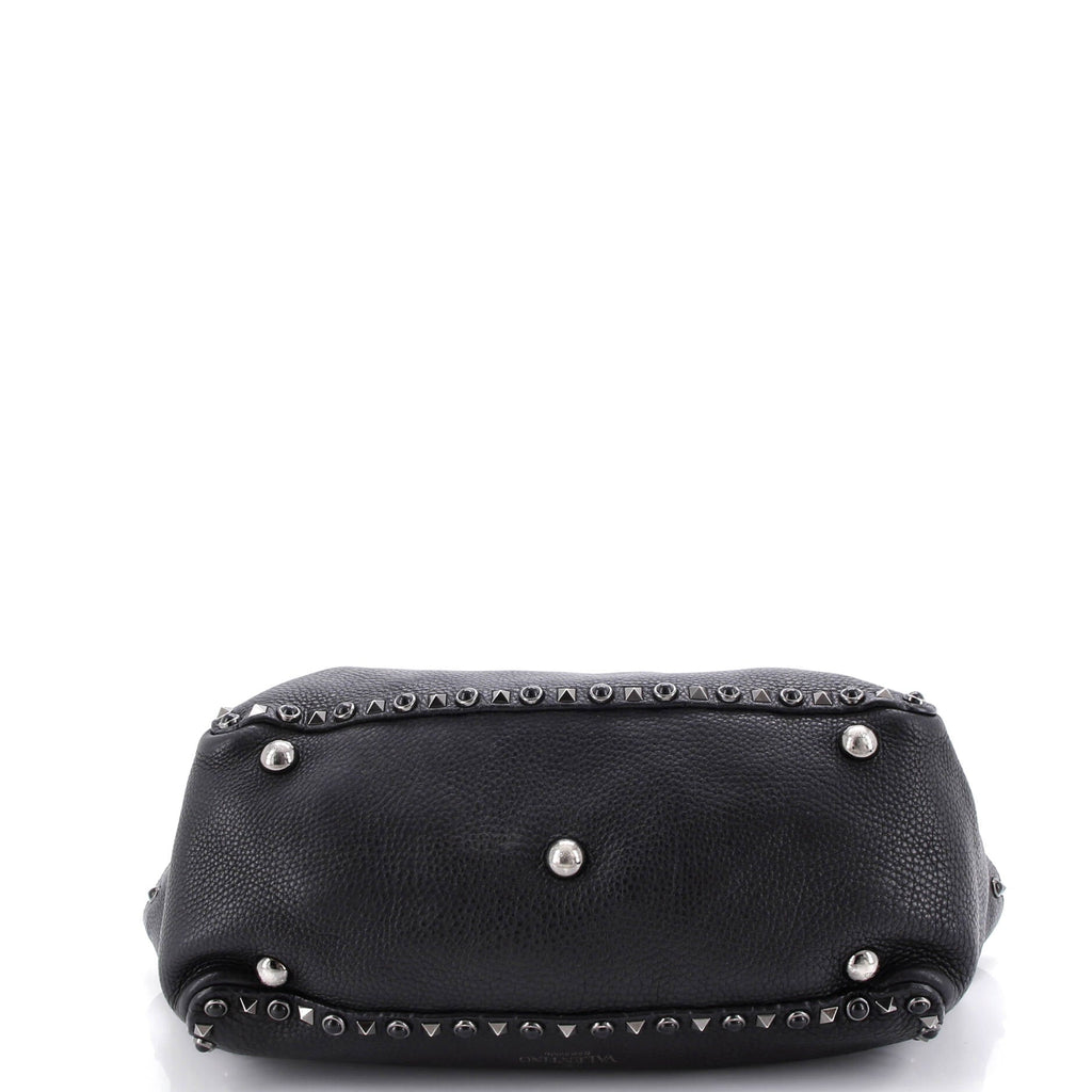 Rolling Rockstud Tote Leather with Cabochons Medium
