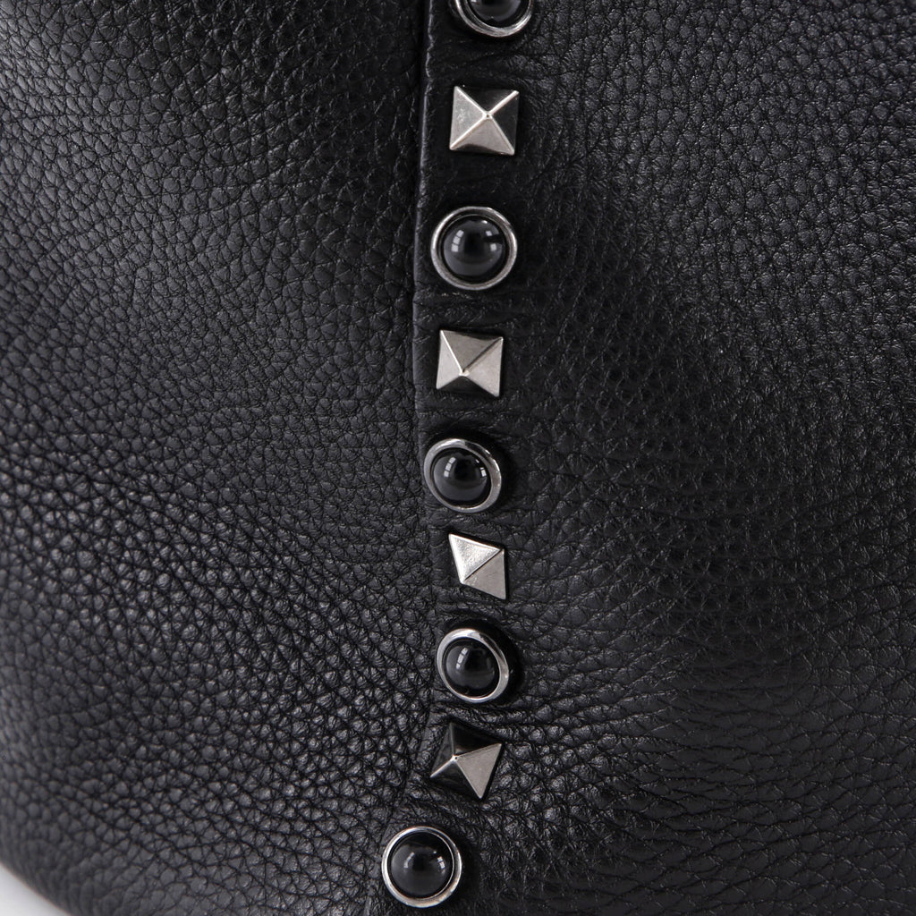 Rolling Rockstud Tote Leather with Cabochons Medium