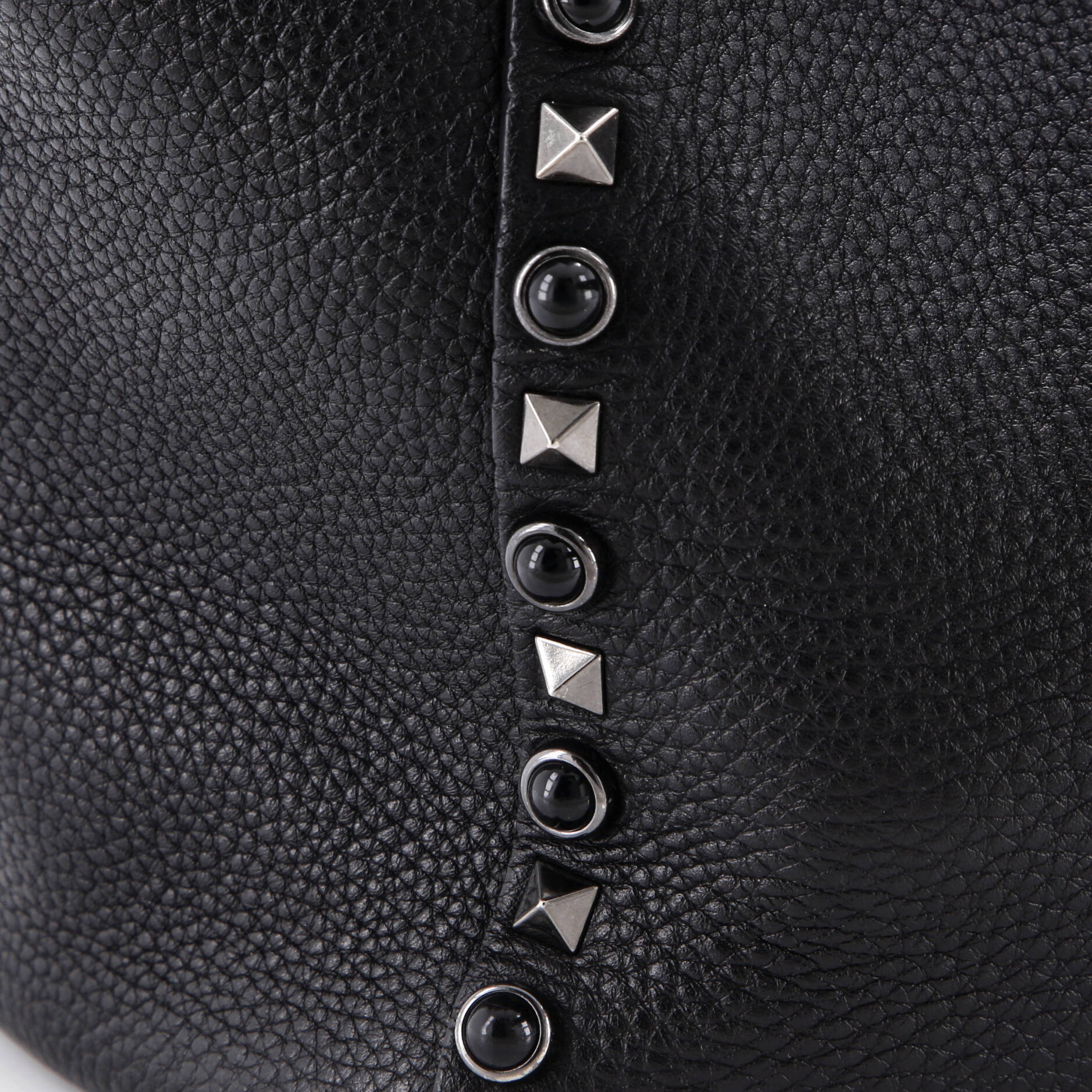 Rolling Rockstud Tote Leather with Cabochons Medium