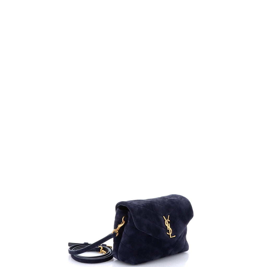 Loulou Shoulder Bag Matelasse Chevron Suede Toy