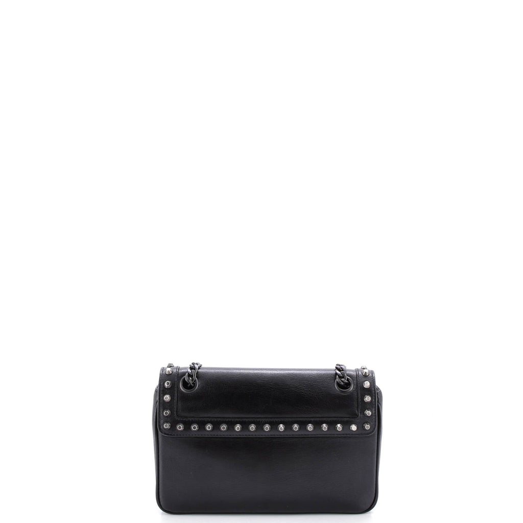Chain Flap Bag Studded Glace Calf Small
