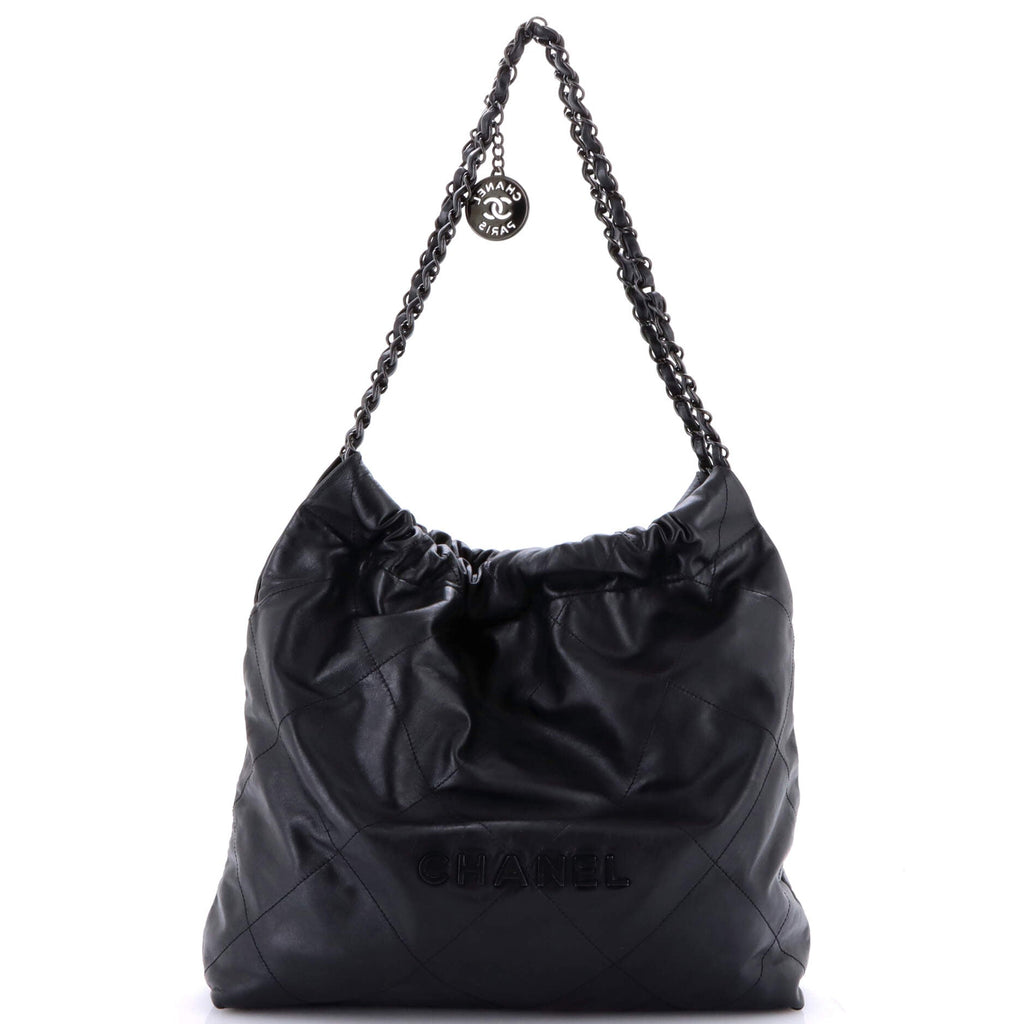 22 Chain Hobo Quilted Calfskin Large