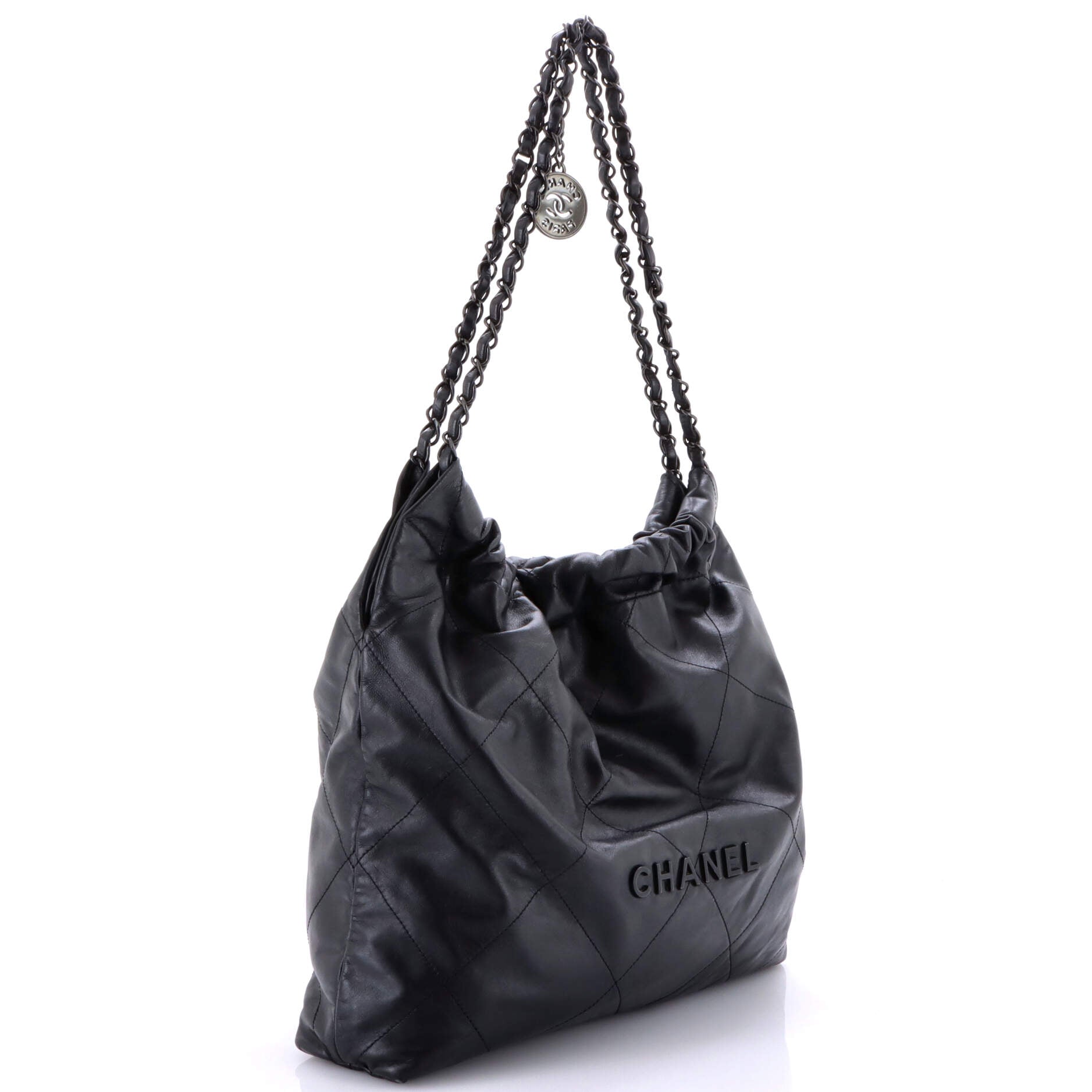 22 Chain Hobo Quilted Calfskin Large