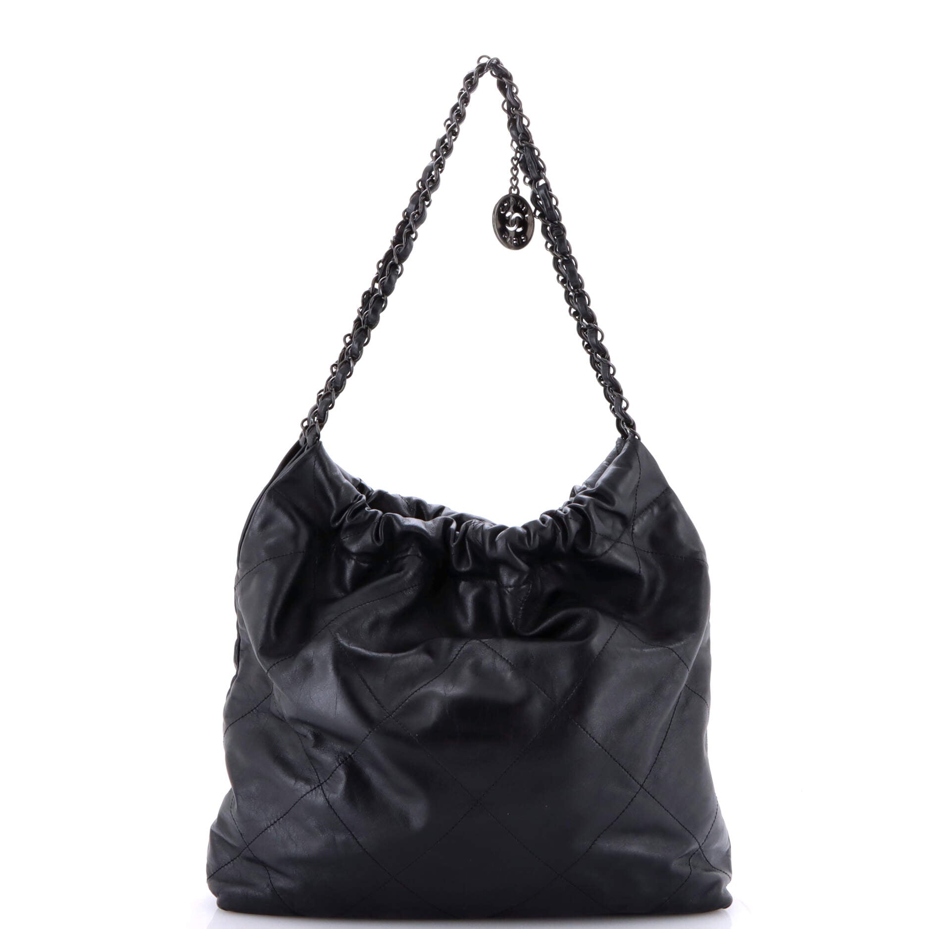 22 Chain Hobo Quilted Calfskin Large