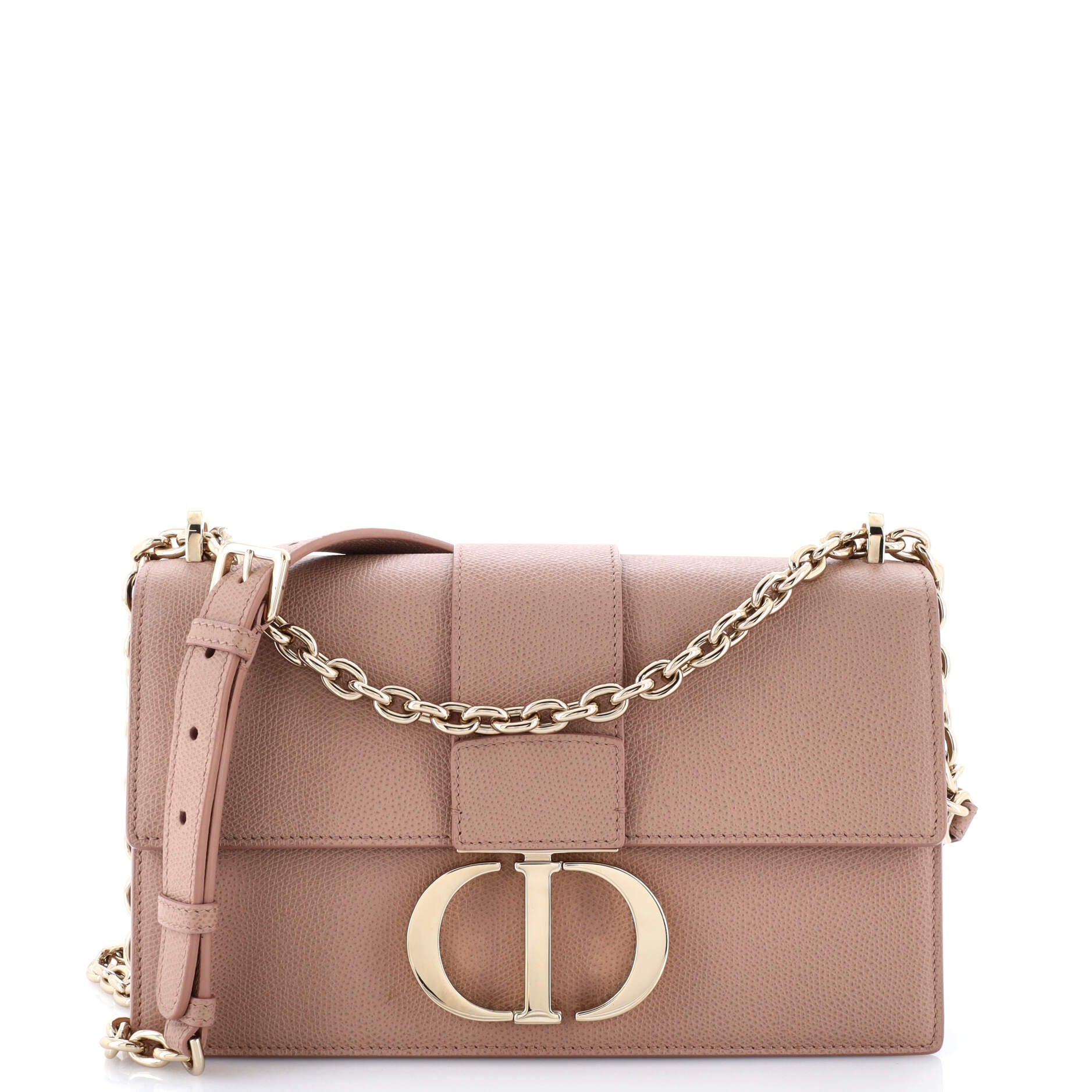 30 Montaigne Chain Flap Bag Leather East West