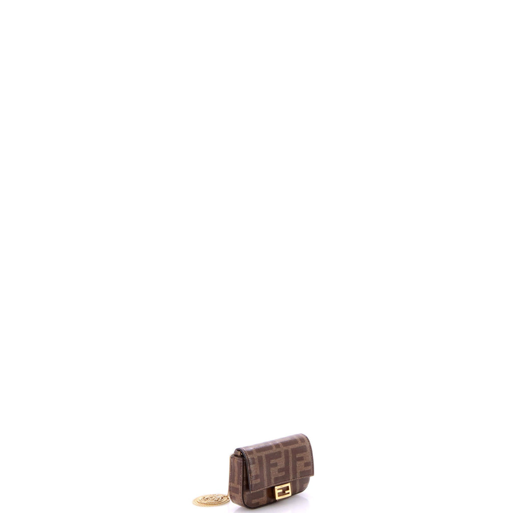 Chain Baguette Charm Bag Zucca Coated Canvas Nano