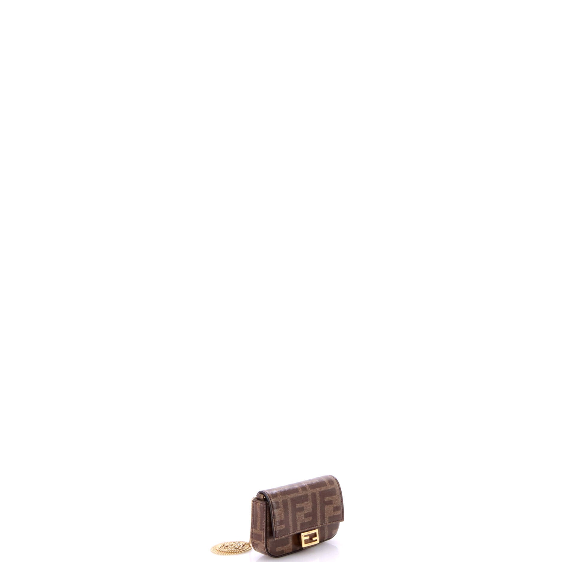 Chain Baguette Charm Bag Zucca Coated Canvas Nano