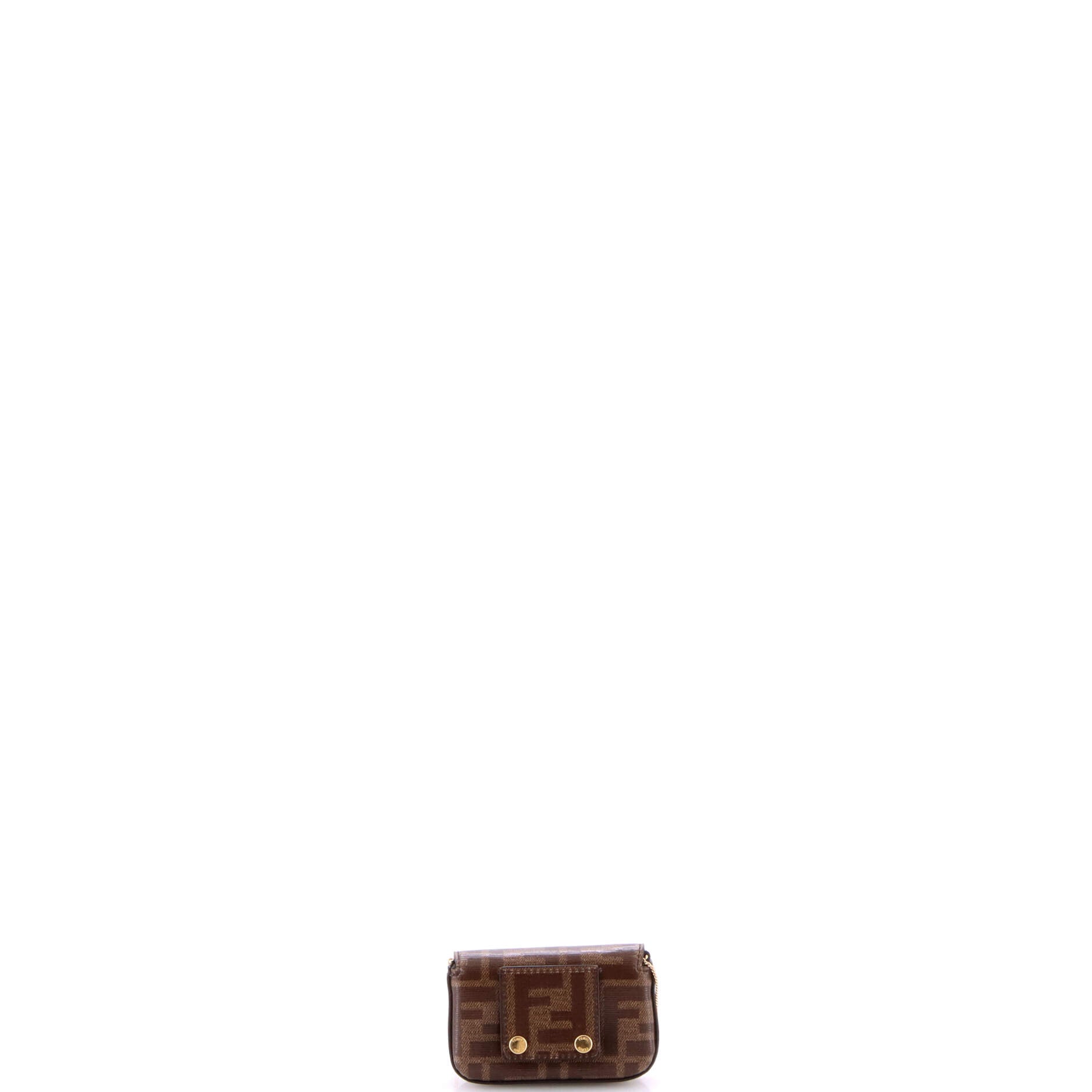 Chain Baguette Charm Bag Zucca Coated Canvas Nano