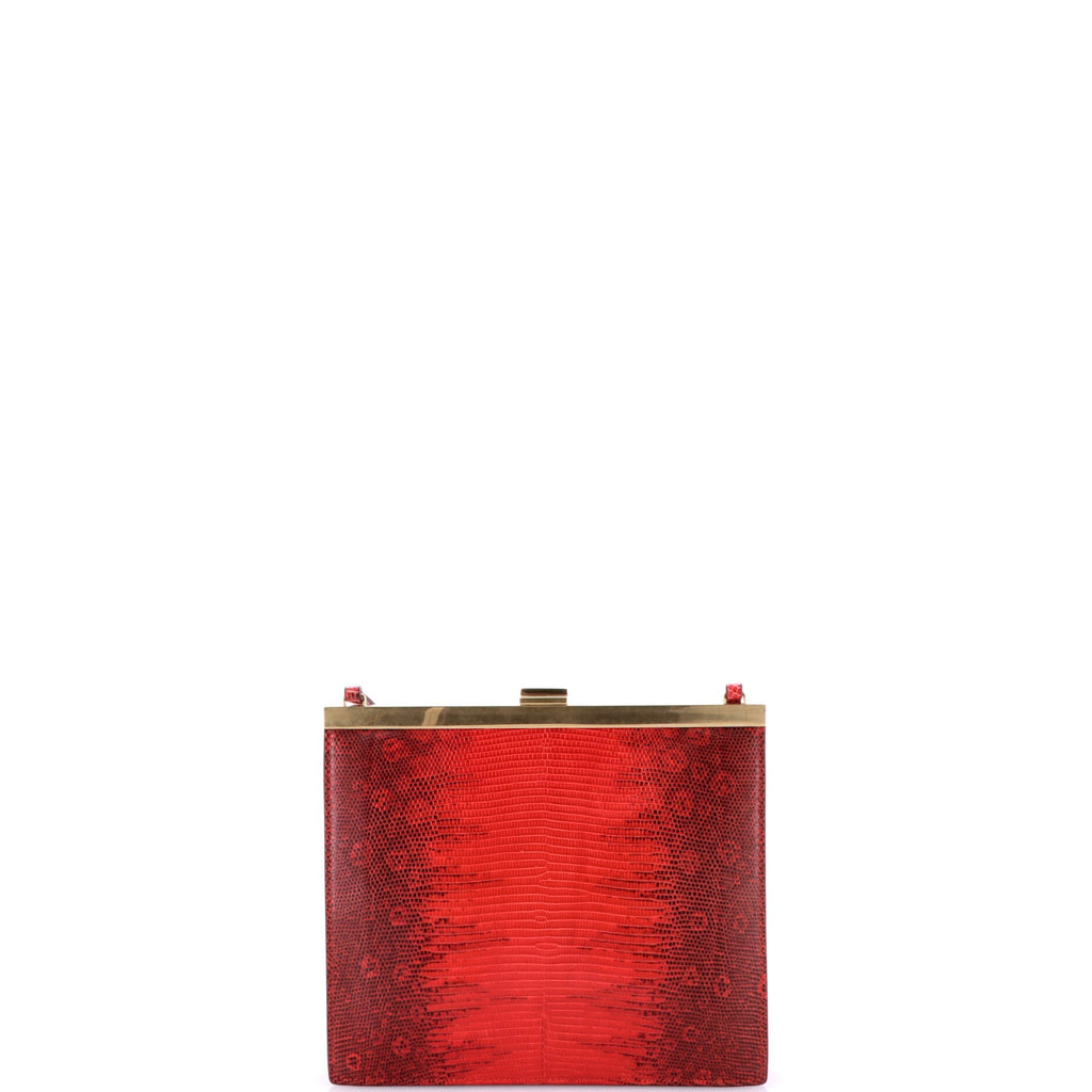 Clasp Crossbody Bag Lizard Mini