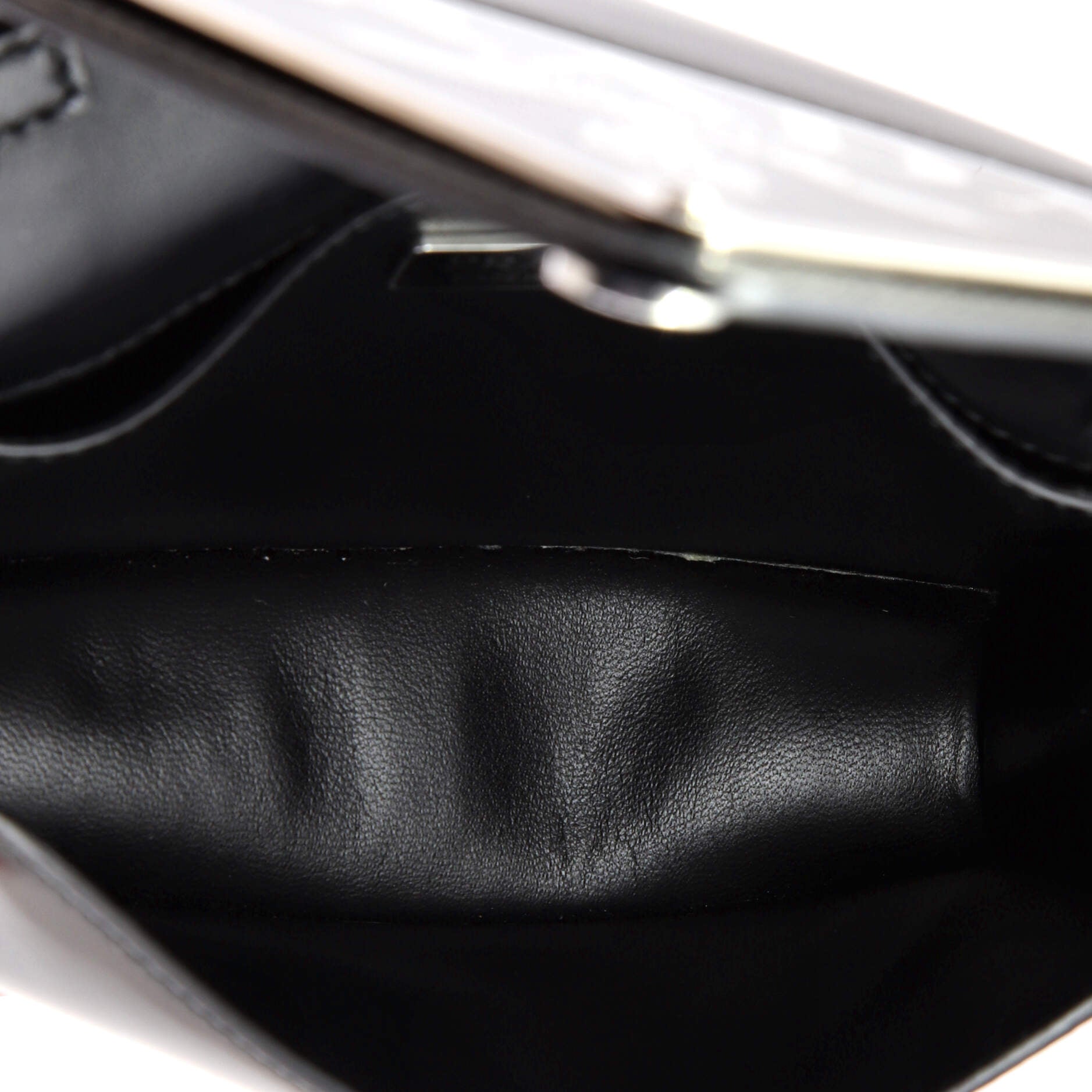 Maxi Triangle Logo Chain Flap Bag Brushed Leather Small