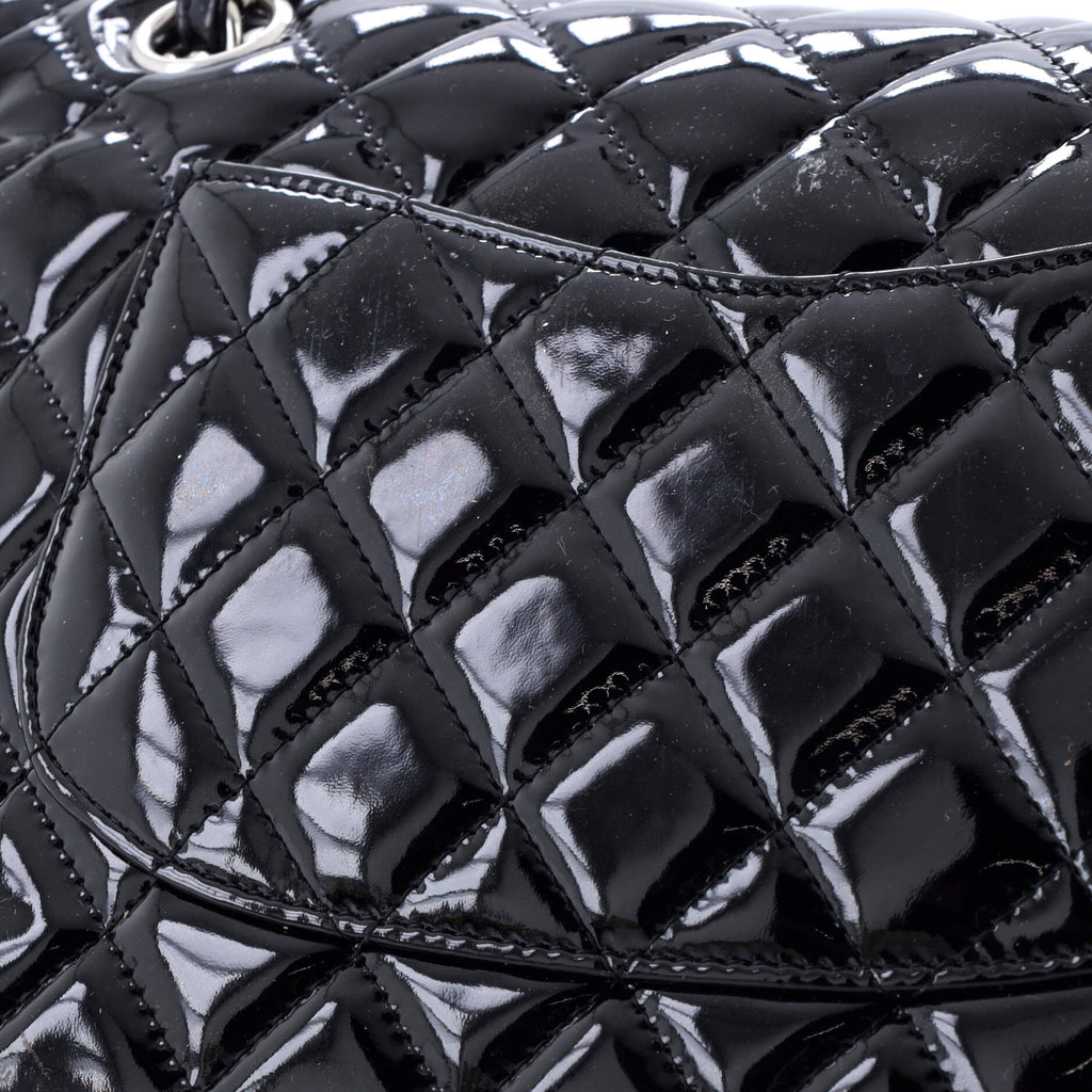 Classic Double Flap Bag Quilted Patent Medium