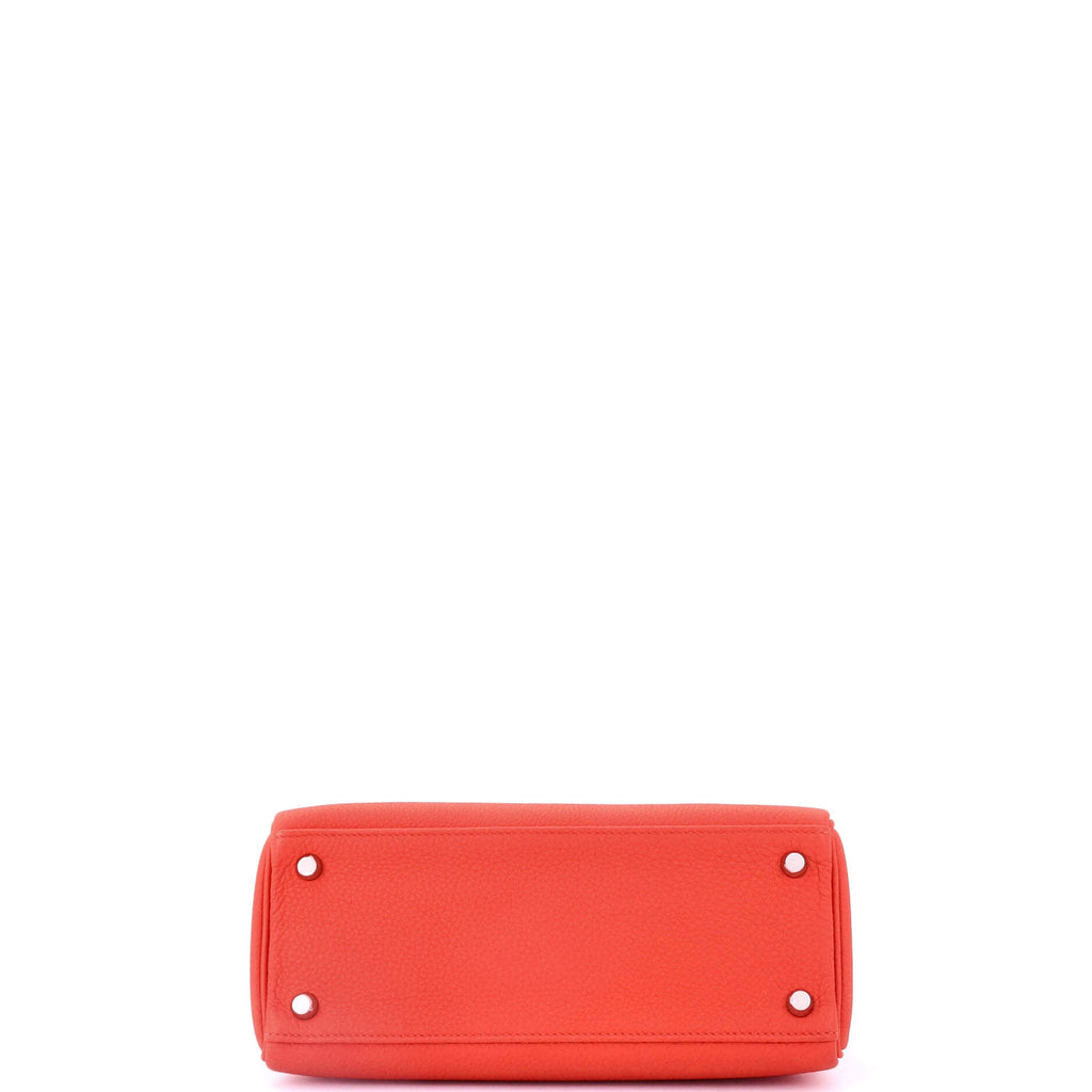 Kelly Handbag Rouge Tomate Togo with Palladium Hardware 25