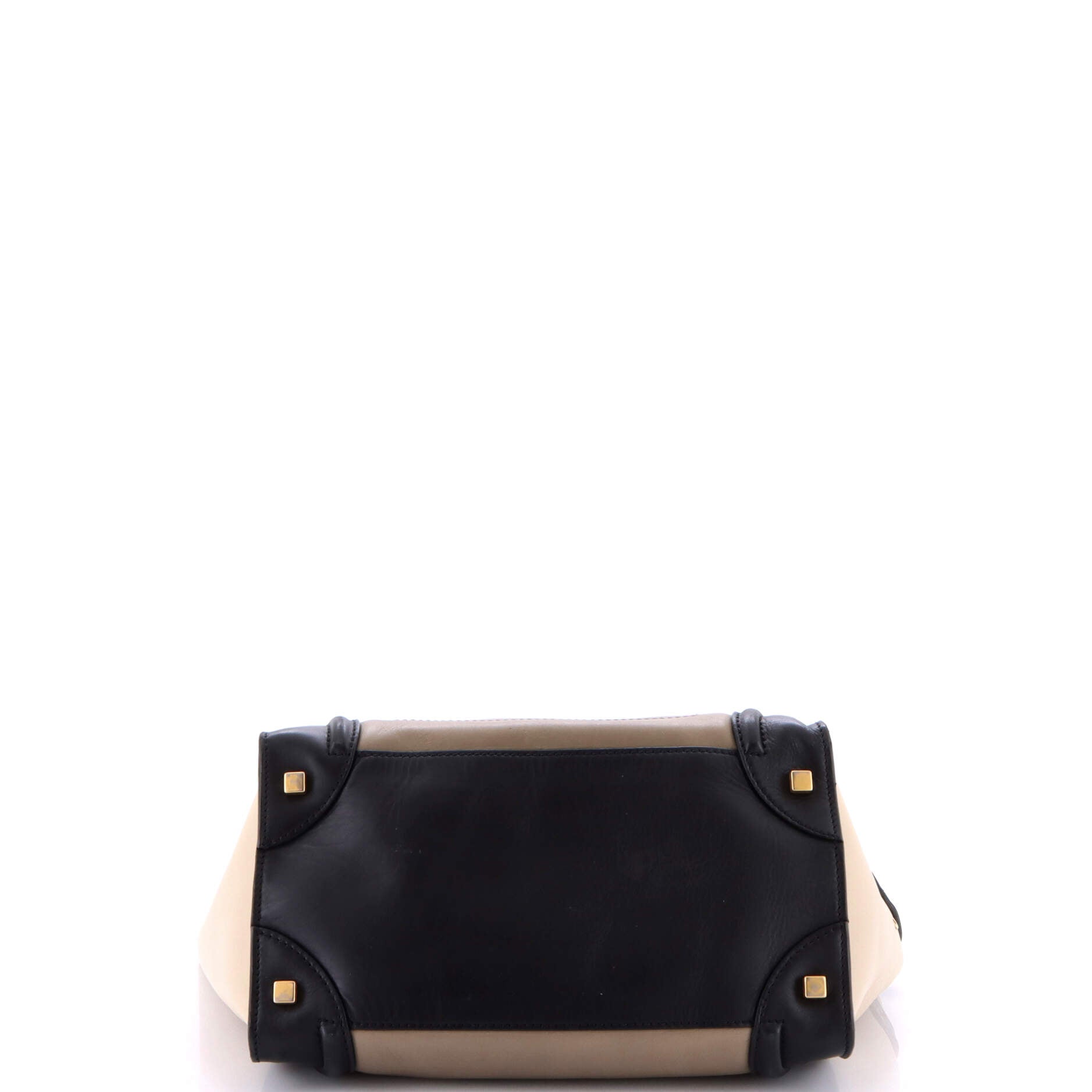 Bicolor Luggage Bag Leather Mini