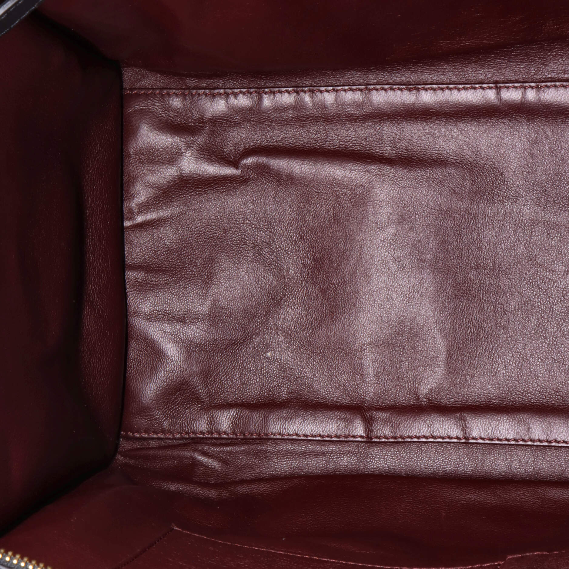 Bicolor Luggage Bag Leather Mini