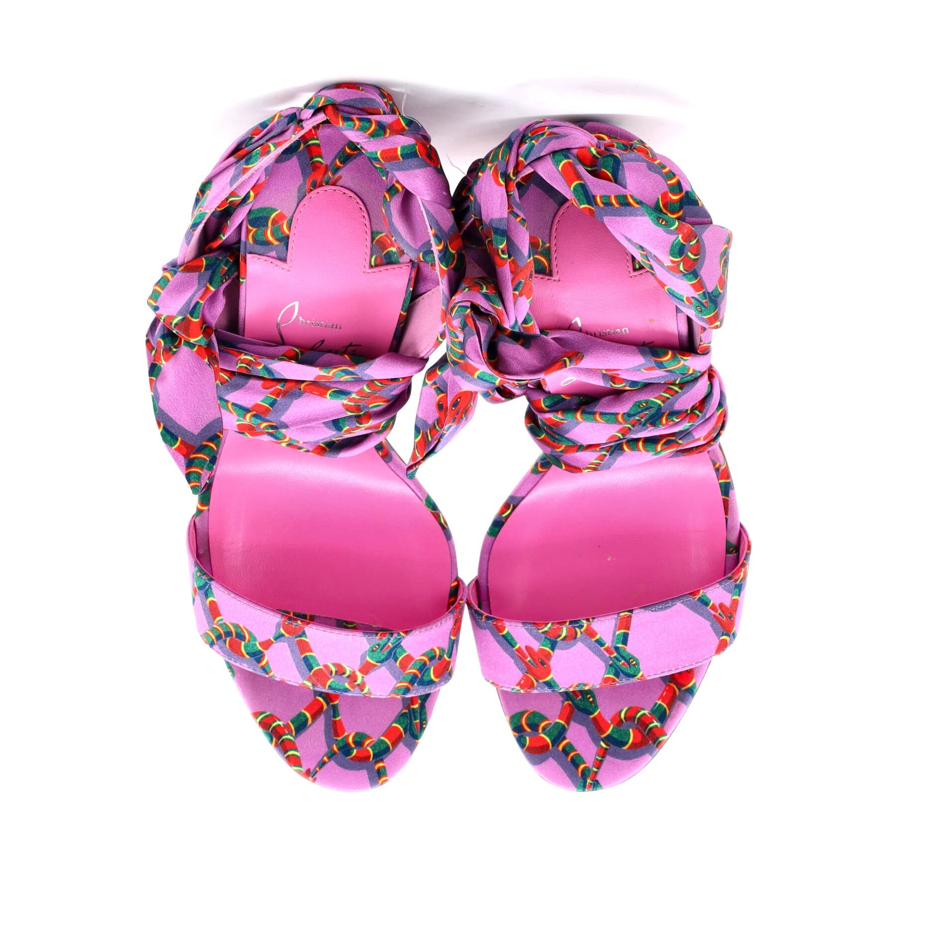 Women's Du Desert Heeled Sandals Printed Satin 100