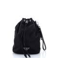 Drawstring Wristlet Bucket Bag Tessuto Small