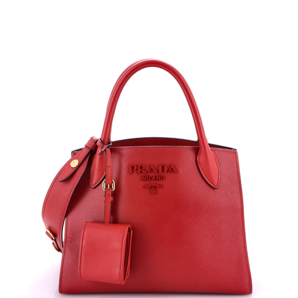Monochrome Tote Saffiano with City Calf Small