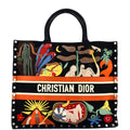 Book Tote Multicolor Studded Suede Large