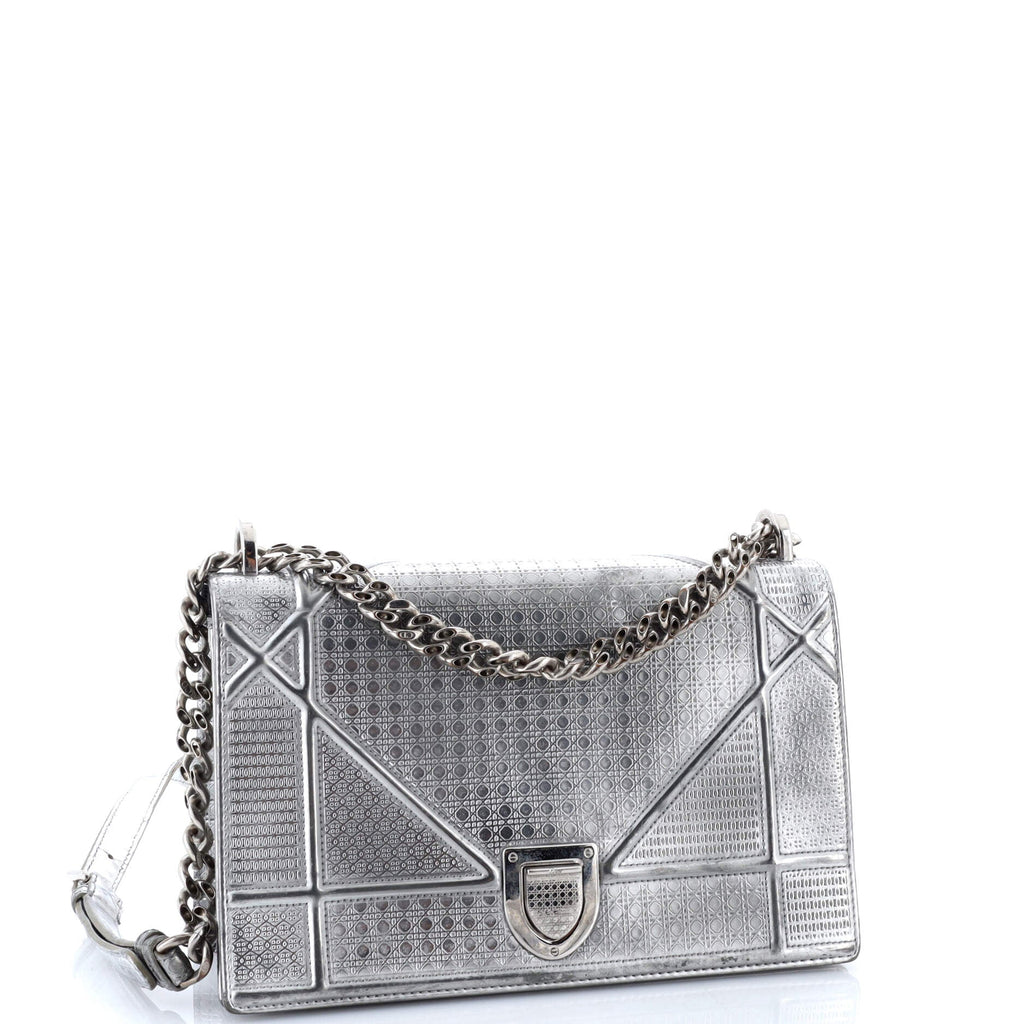 Diorama Flap Bag Cannage Embossed Calfskin Medium