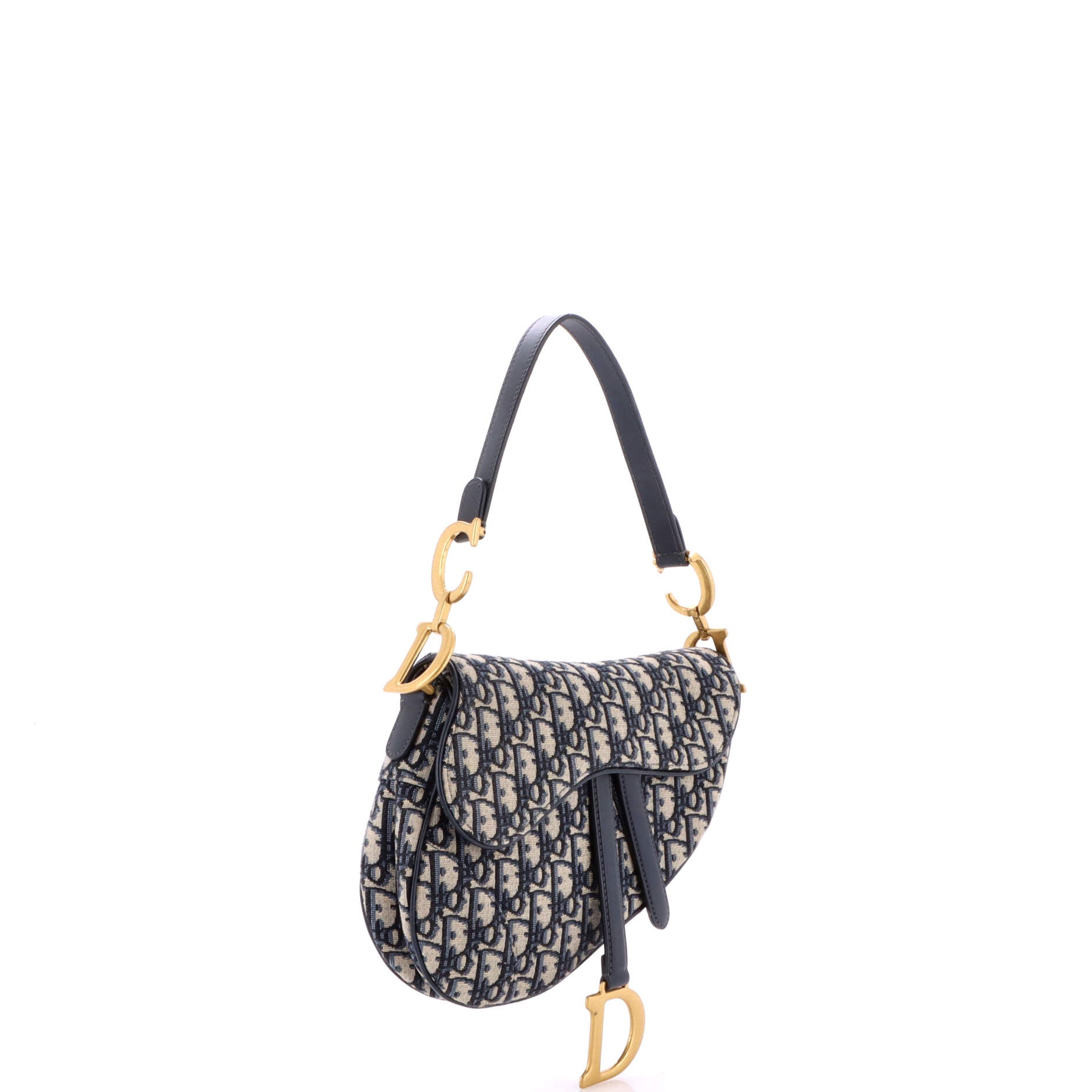 Saddle Handbag with Strap Oblique Canvas Medium