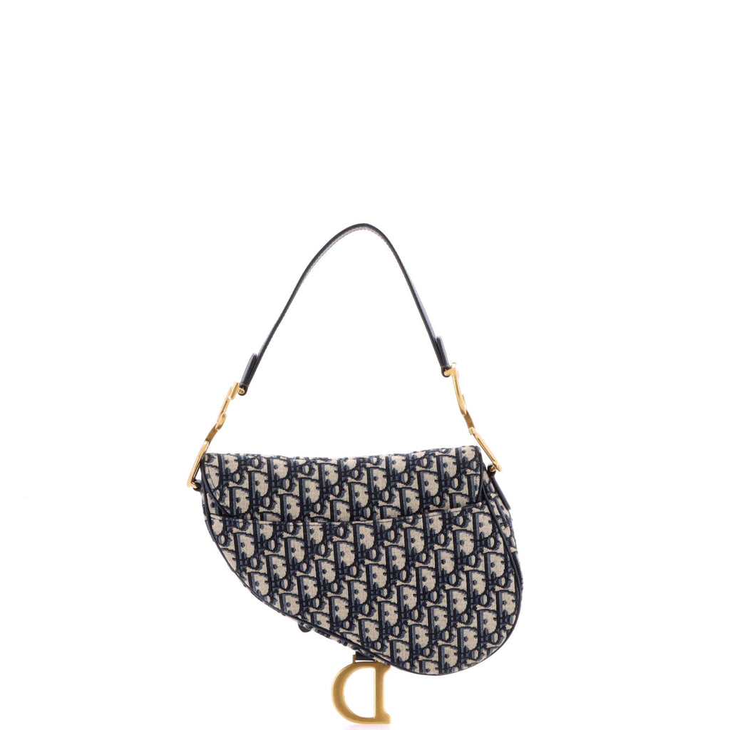 Saddle Handbag with Strap Oblique Canvas Medium