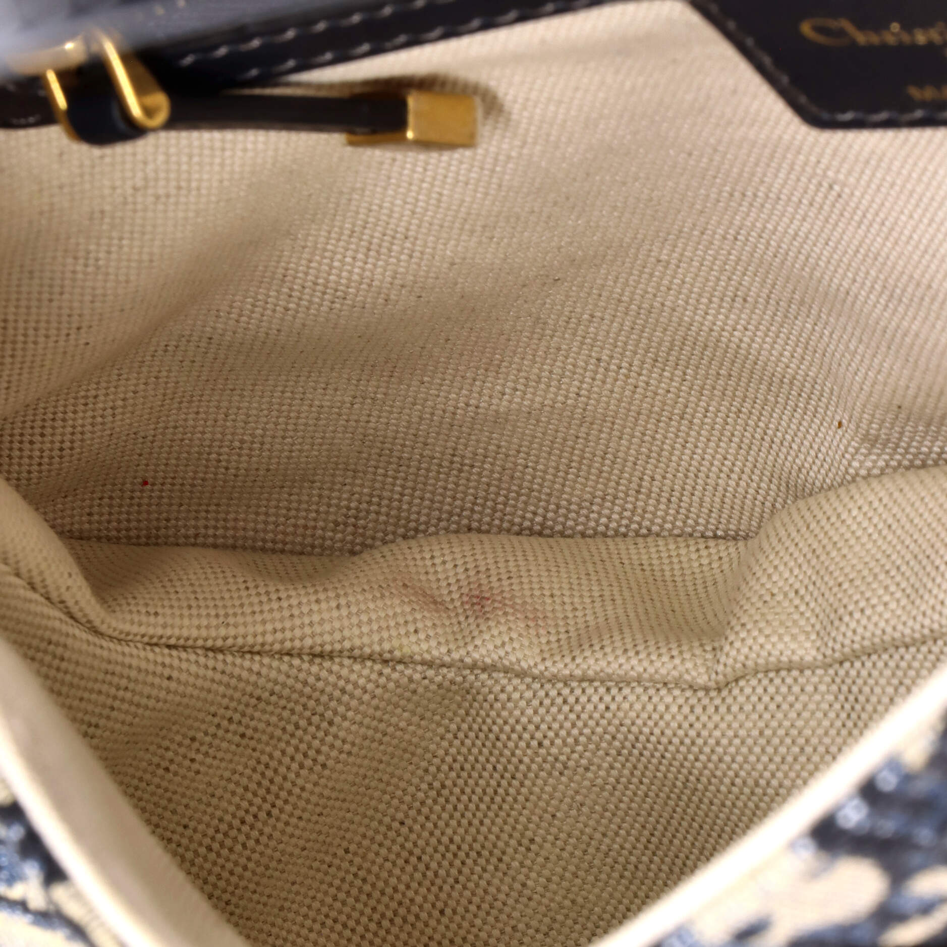 Saddle Handbag with Strap Oblique Canvas Medium