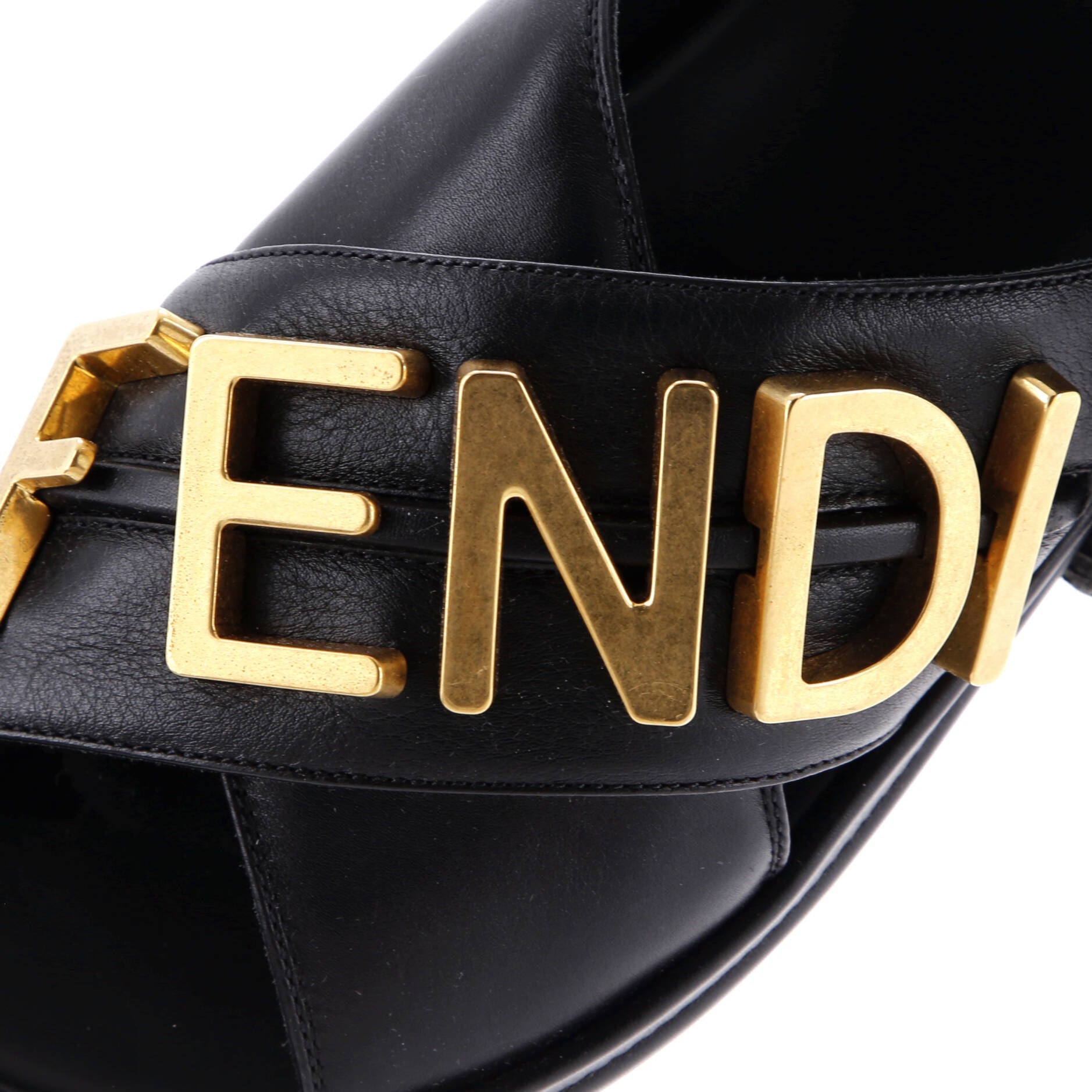 Women's Fendigraphy Slide Sandals Leather