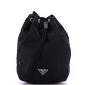 Drawstring Wristlet Bucket Bag Tessuto Small
