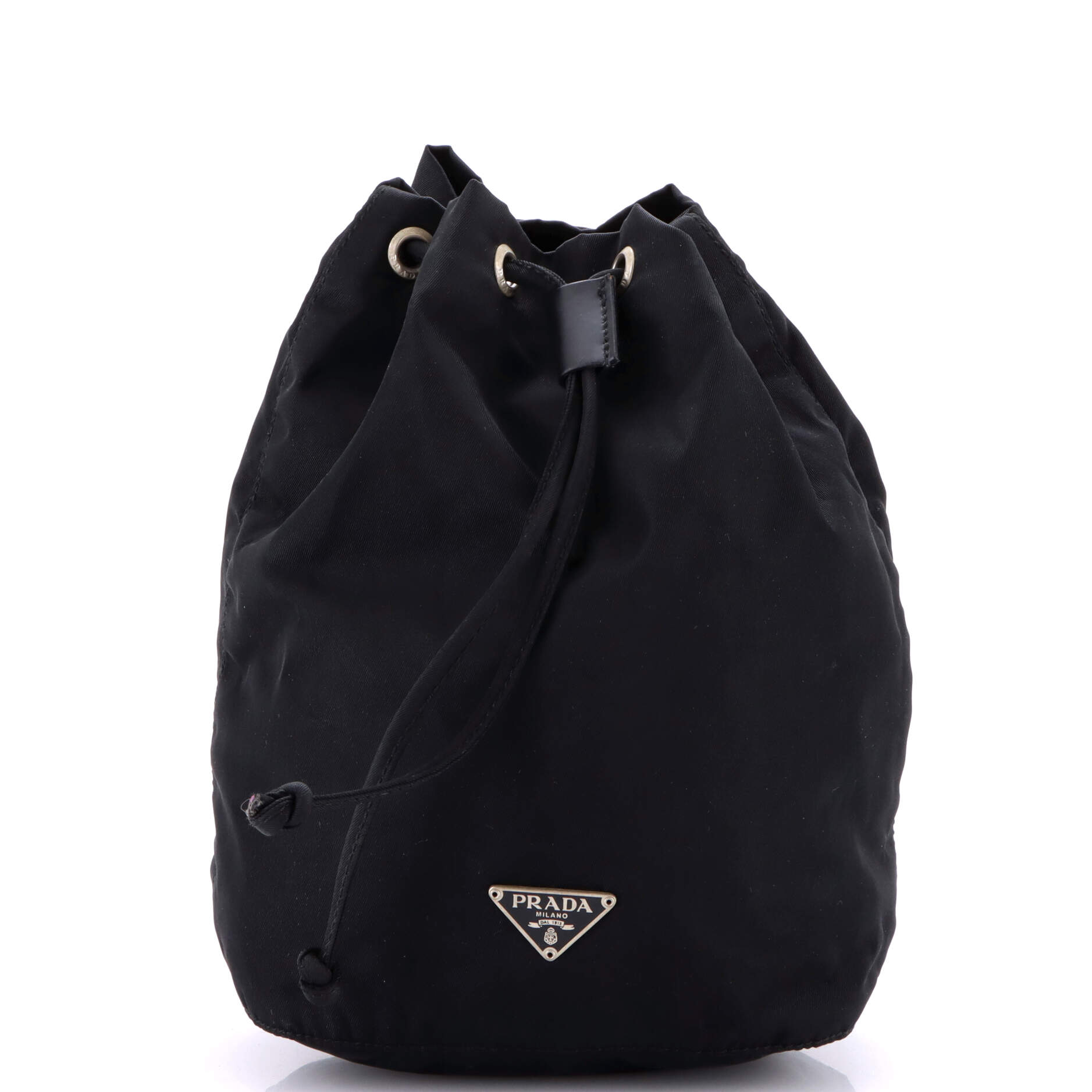 Drawstring Wristlet Bucket Bag Tessuto Small