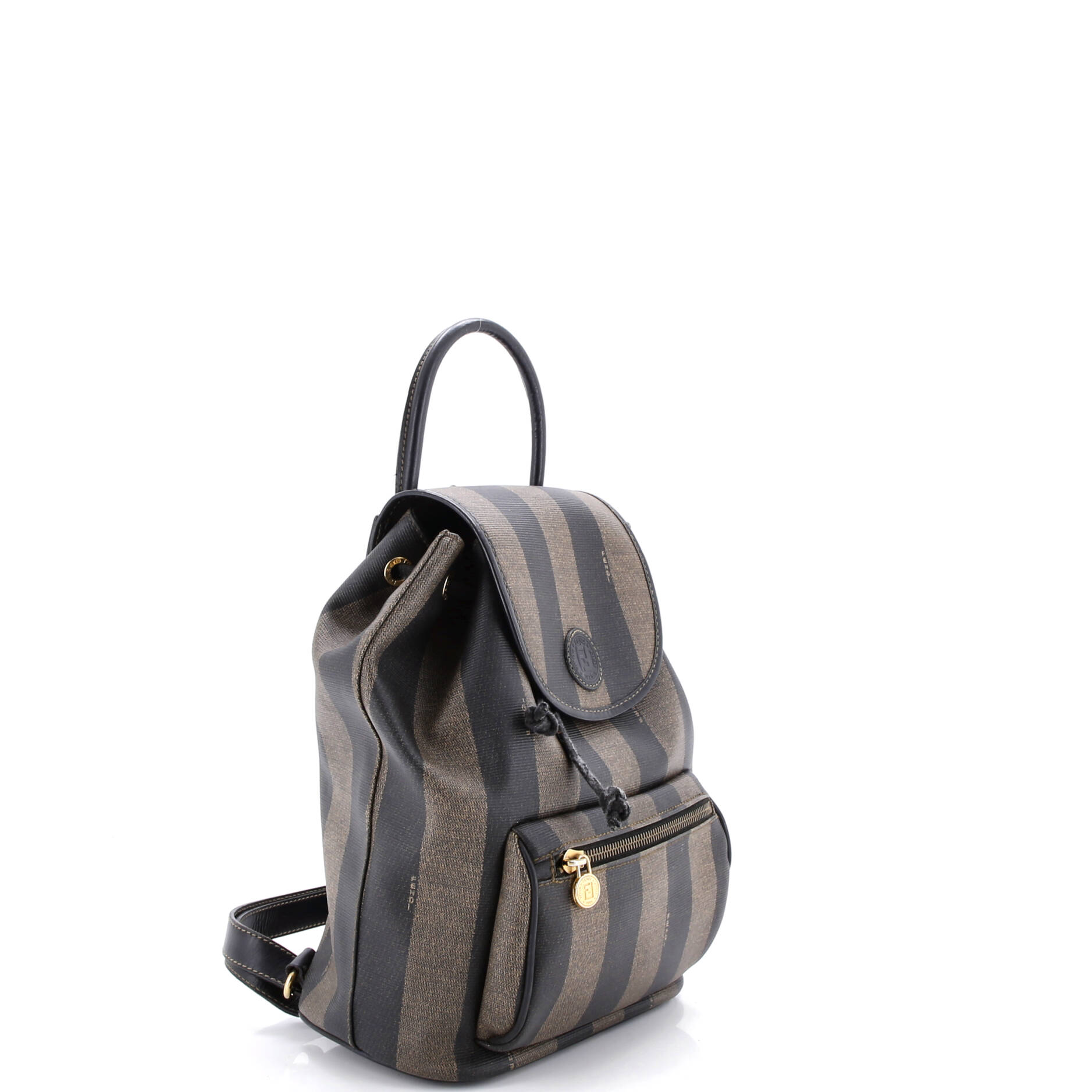 Pequin Front Pocket Backpack Coated Canvas Small