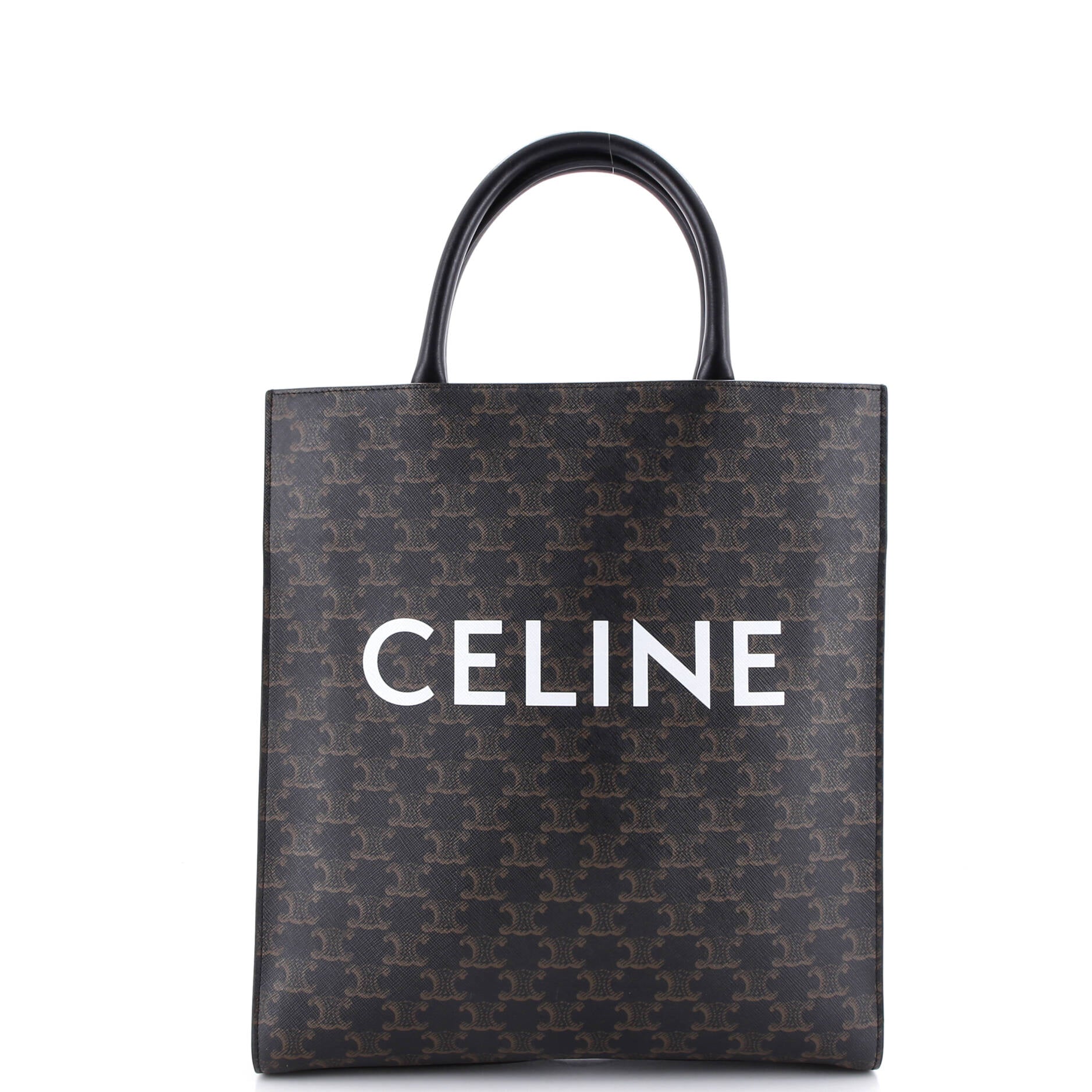 Vertical Cabas Tote Triomphe Coated Canvas Small