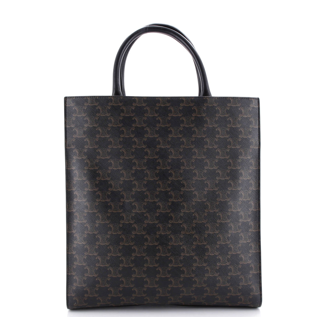 Vertical Cabas Tote Triomphe Coated Canvas Small