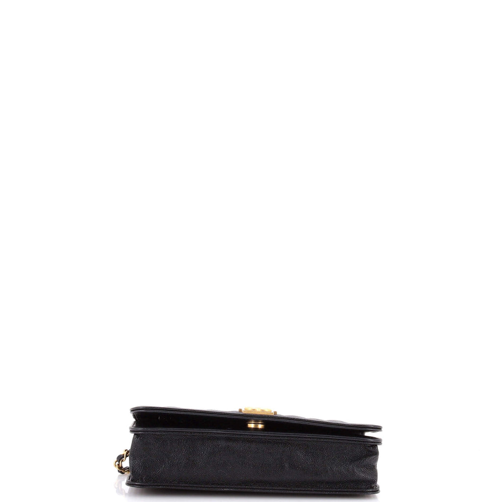 Boy Wallet on Chain Quilted Caviar