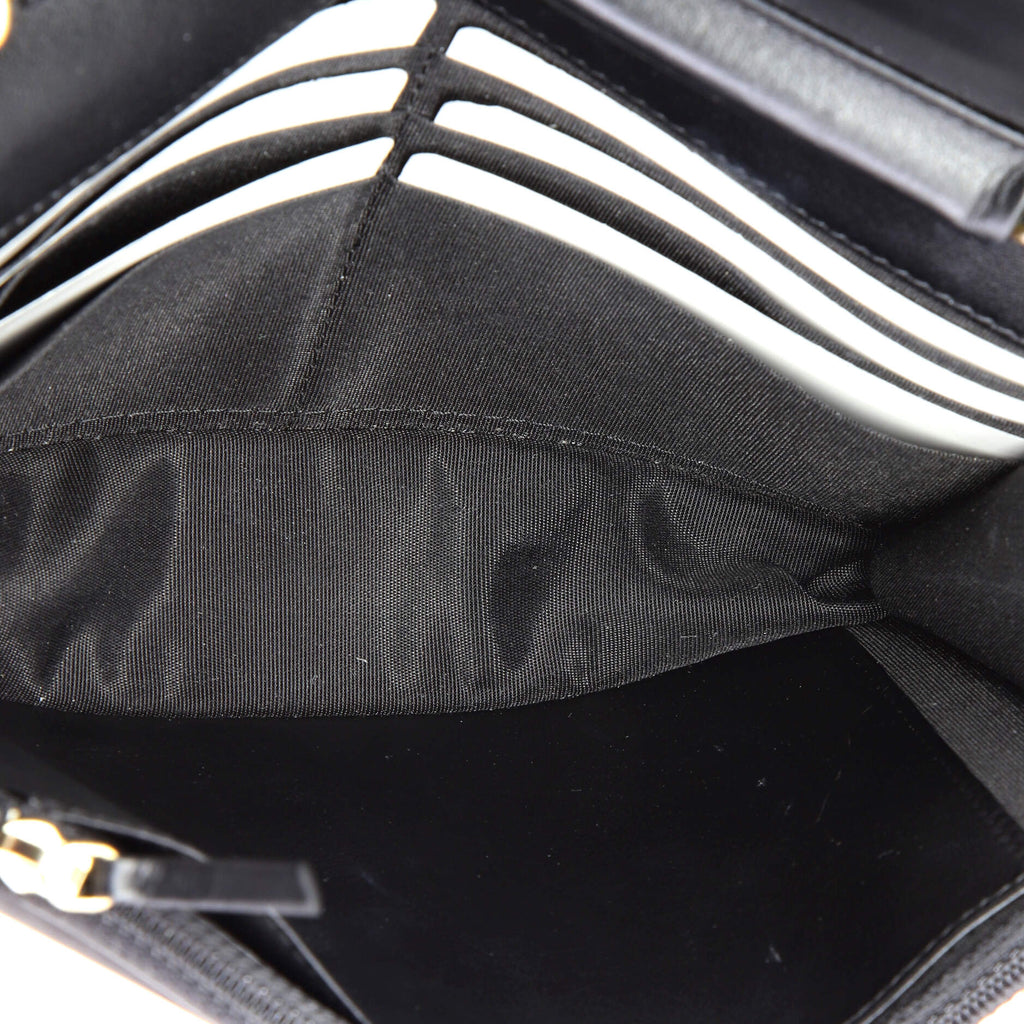 Boy Wallet on Chain Quilted Caviar