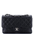 Classic Double Flap Bag Quilted Caviar Jumbo