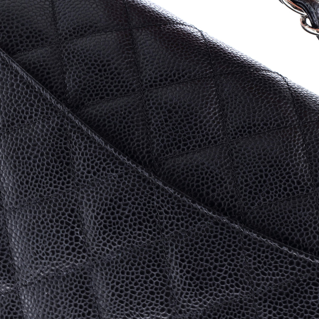 Classic Double Flap Bag Quilted Caviar Jumbo