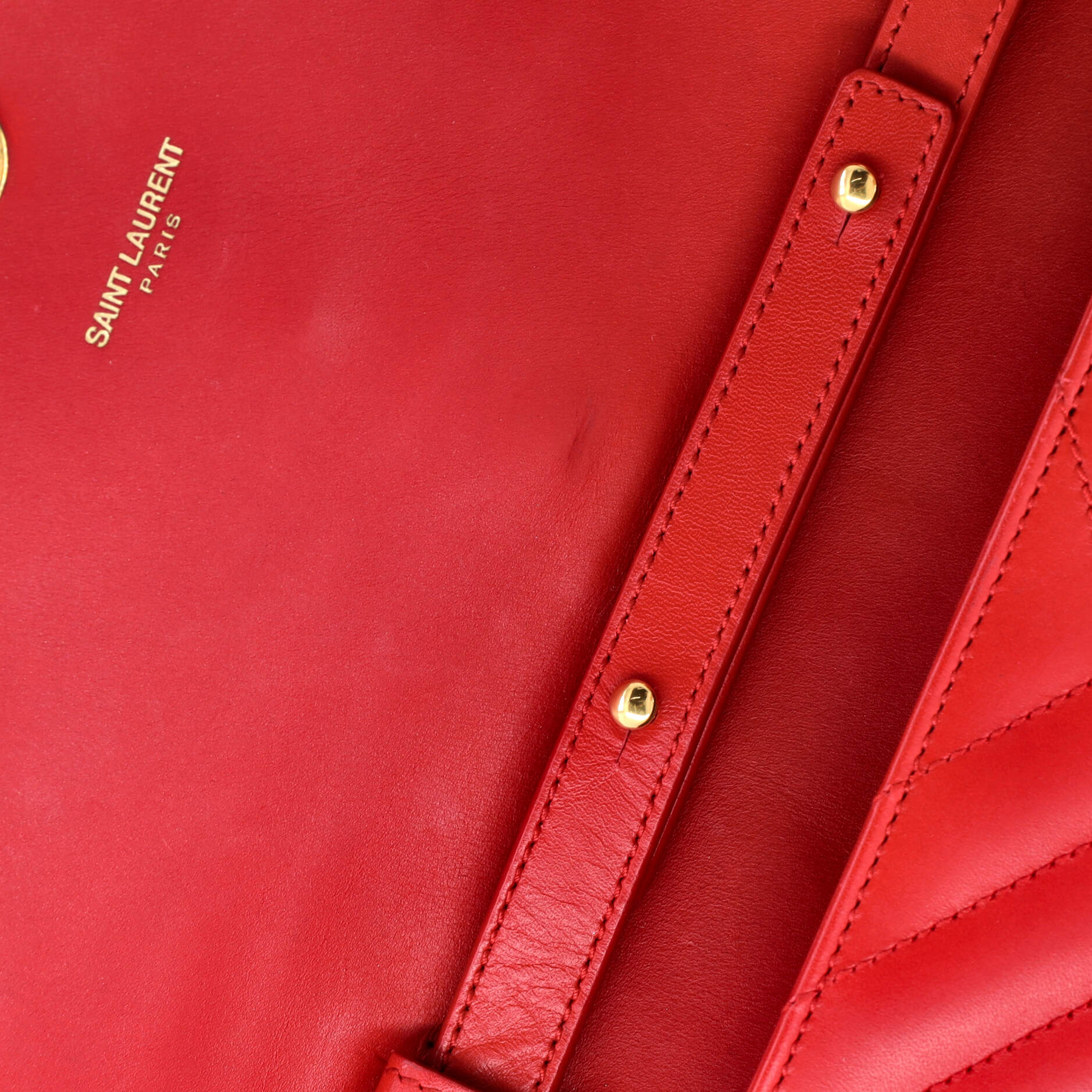 Classic Monogram Envelope Chain Bag Matelasse Chevron Leather Medium